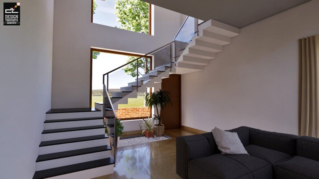 u shape staircase design