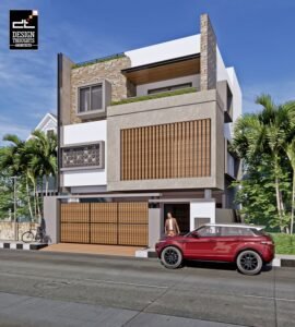 30*40 blending contemporary home architecture design in bangalore