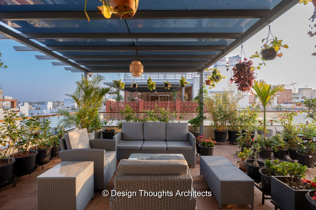 A dedicated terrace garden in home