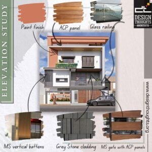 contemporary architecture design elevation study