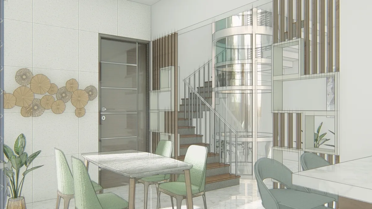 Dining design in 30 by 40 home