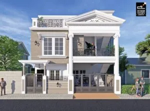Modern-Classical Duplex Villa Design