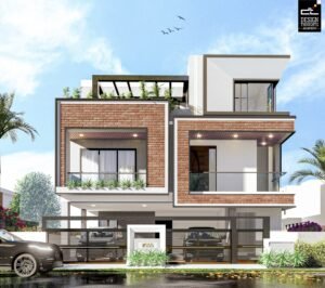 Modern Duplex Home Elevation Design