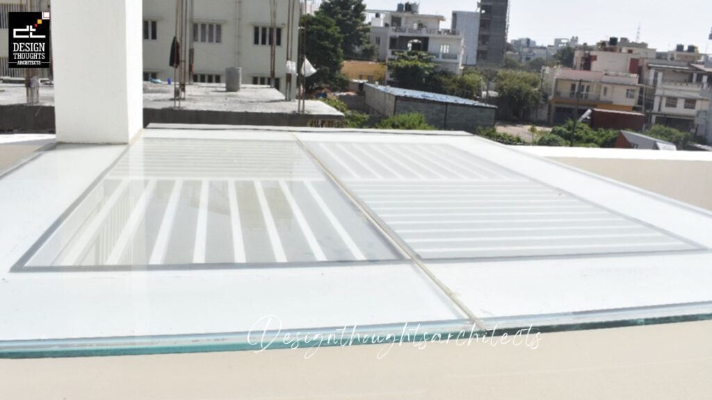 Skylight on the Terrace of Contemporary Home