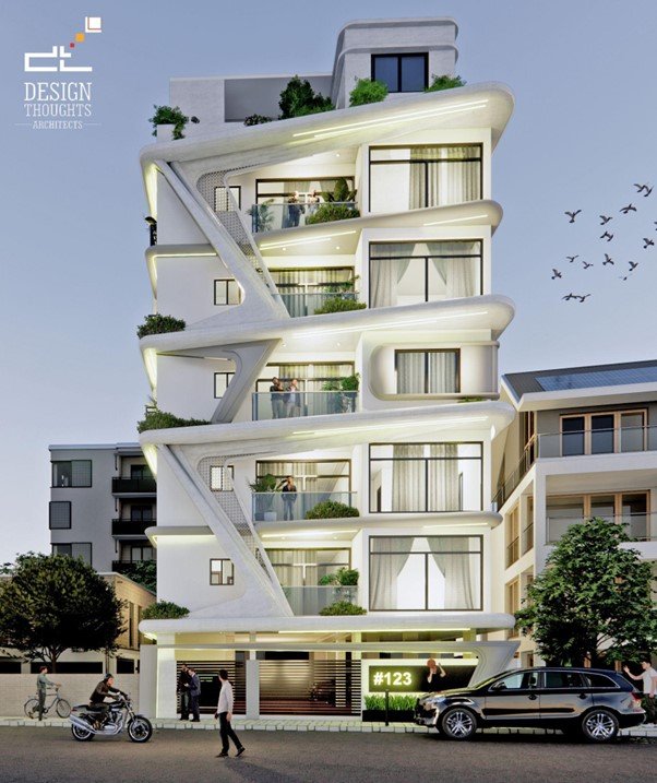 An apartment project that explores parametric projections