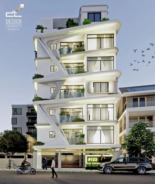 An apartment project that explores parametric projections