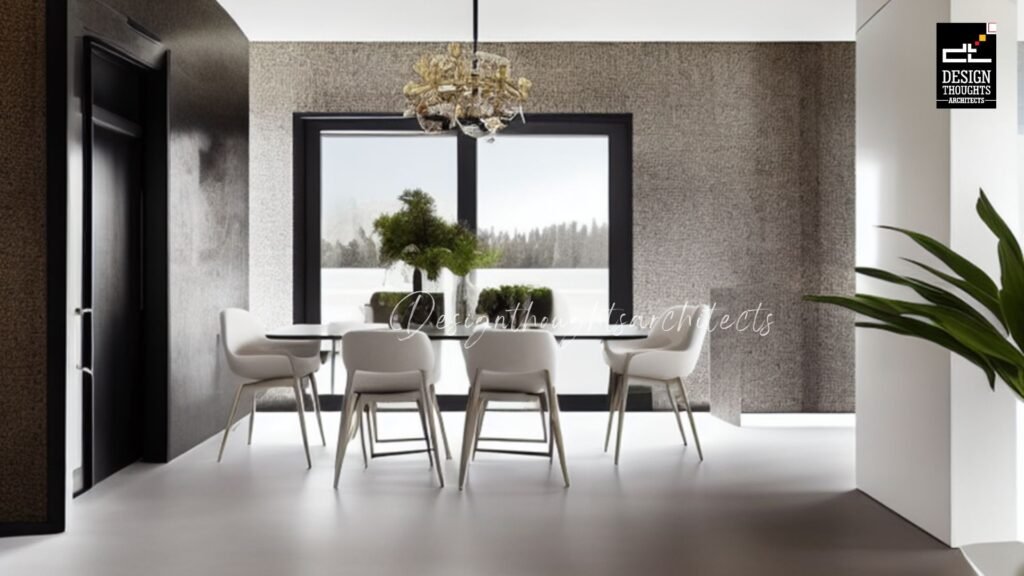 Contemporary house design Futuristic dining room