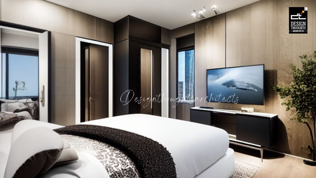 Contemporary house design Futuristic master bedroom