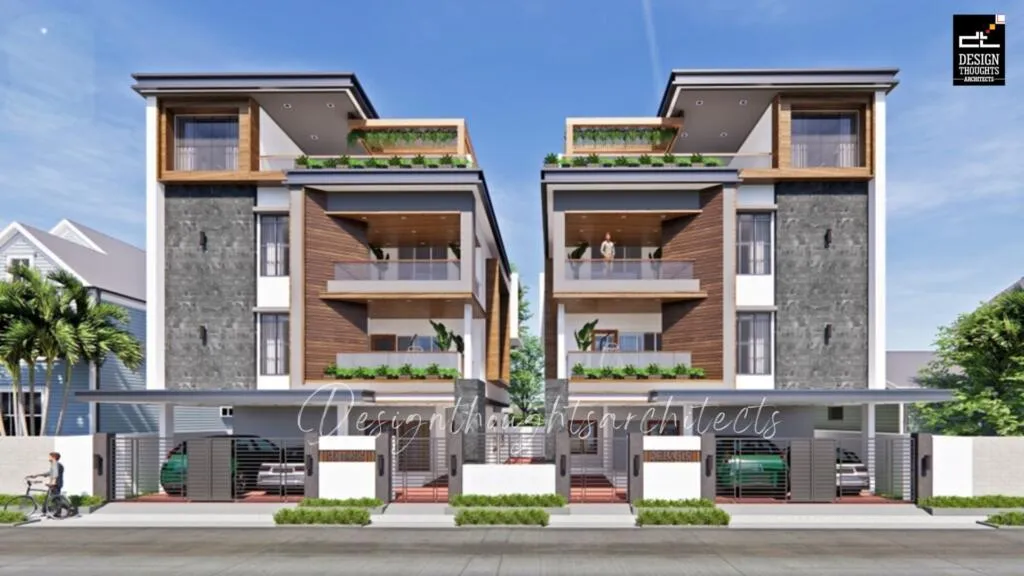 Luxury home Twin Homes style architecture