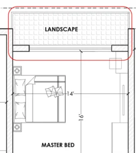 corner plot house design landscape and bedroom blueprint