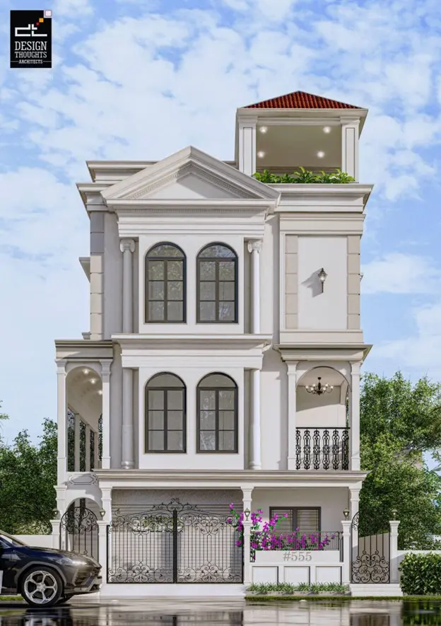 elevation design completed in Neo-Classical style