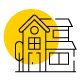 Icon representing architecture design services for custom villa projects