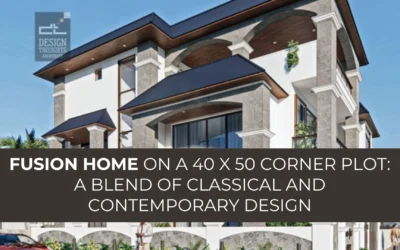 Fusion Home on a 40×50 Corner Plot: A Blend of Classical and Contemporary Design