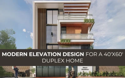 Modern Elevation Design for a 40’x60′ Duplex Home