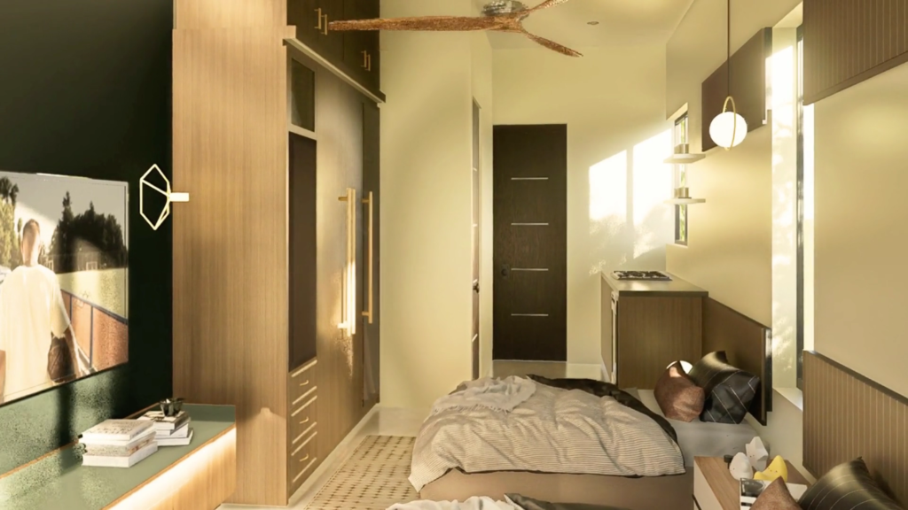 2BHK accommodation units and layout from the commercial building plan