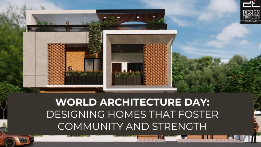 Modern vernacular home elevation celebrating World Architecture Day