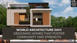 Modern vernacular home elevation celebrating World Architecture Day