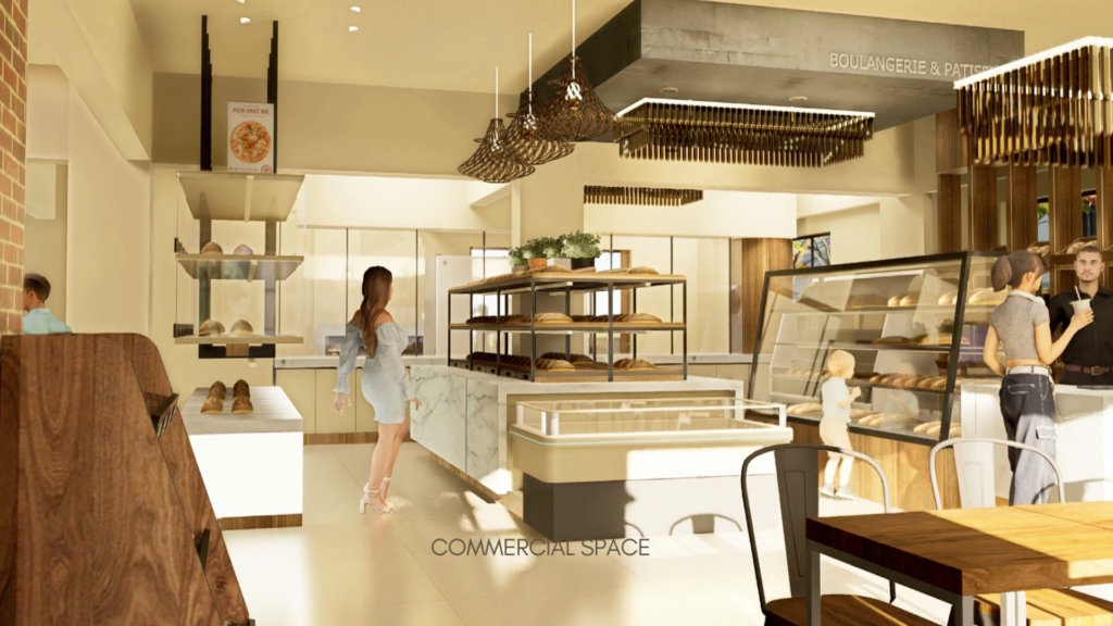 Ground and first floor layout from the commercial building plan in Rajajinagar