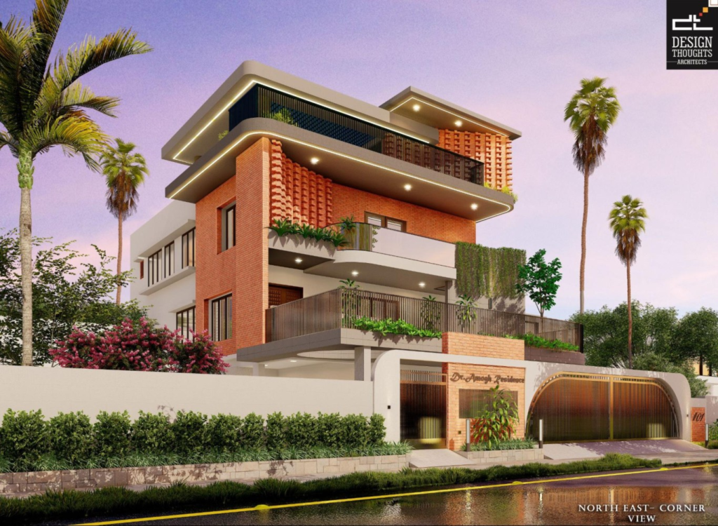 Home planning for a contemporary residence developed from clear client references, featuring modern architecture and functional spatial design.