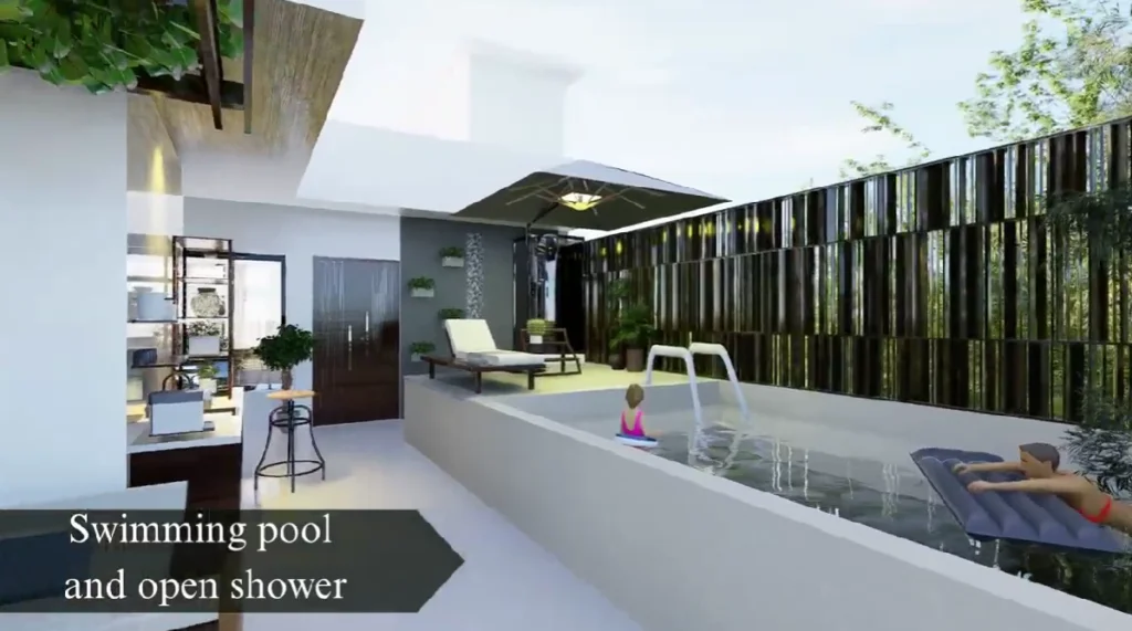 Home swimming pool ideas showing a terrace pool designed for a luxury residential home
