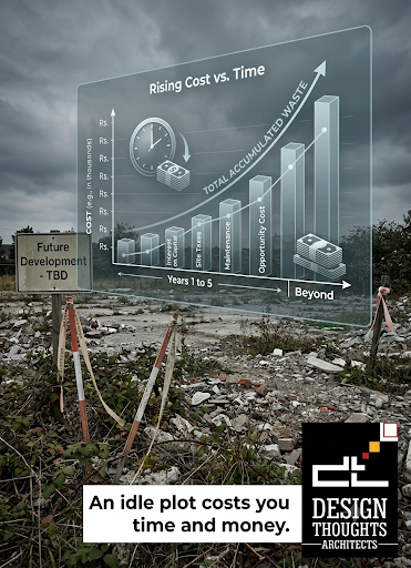 Vacant residential plot in Bangalore waiting for home construction